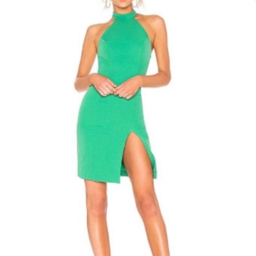 NBD Christmas Green Holiday Dress